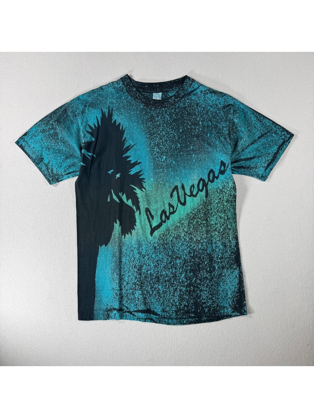 Vintage Tuff Tee Las Vegas AOP Graphic T-Shirt Large